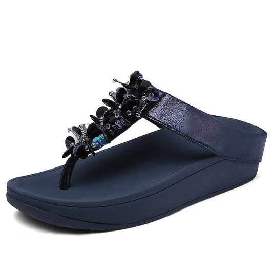 New shoes women Summer Sandal For Women Sandals Fashion sequins platform flip-flops Non-slip Wedges Simple Slippers Women sh479