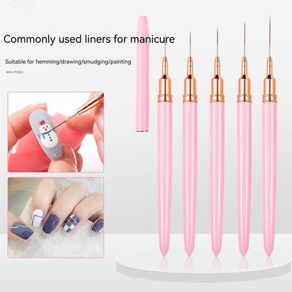 Manicure Brush Suit Flower Drawing Painted Line Drawing Pen