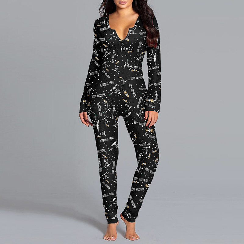 Halloween Jumpsuit Long Sleeve Women's Cos Clothing