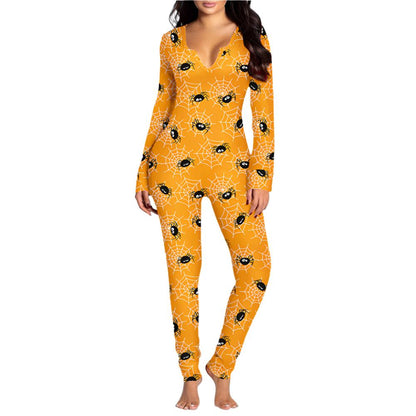 Halloween Jumpsuit Long Sleeve Women's Cos Clothing