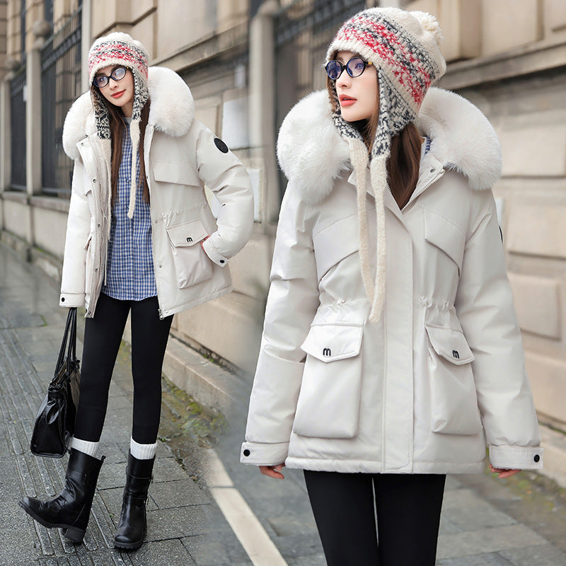 Women's Thickened Fleece-lined Quilted Jacket Cotton Clothes