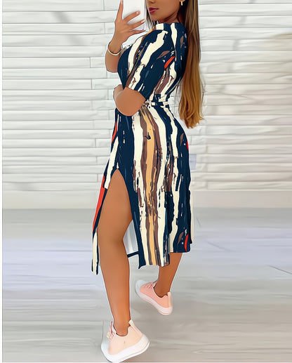 Women's Geometric Printed Sheath Dress