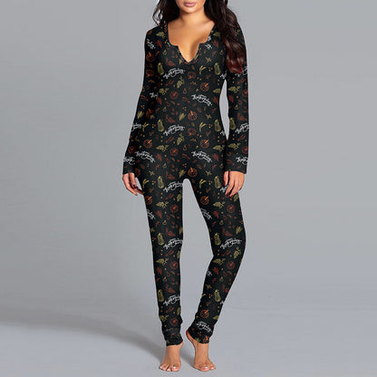 Halloween Jumpsuit Long Sleeve Women's Cos Clothing