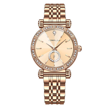 Women's Steel Belt Diamond-embedded Watch