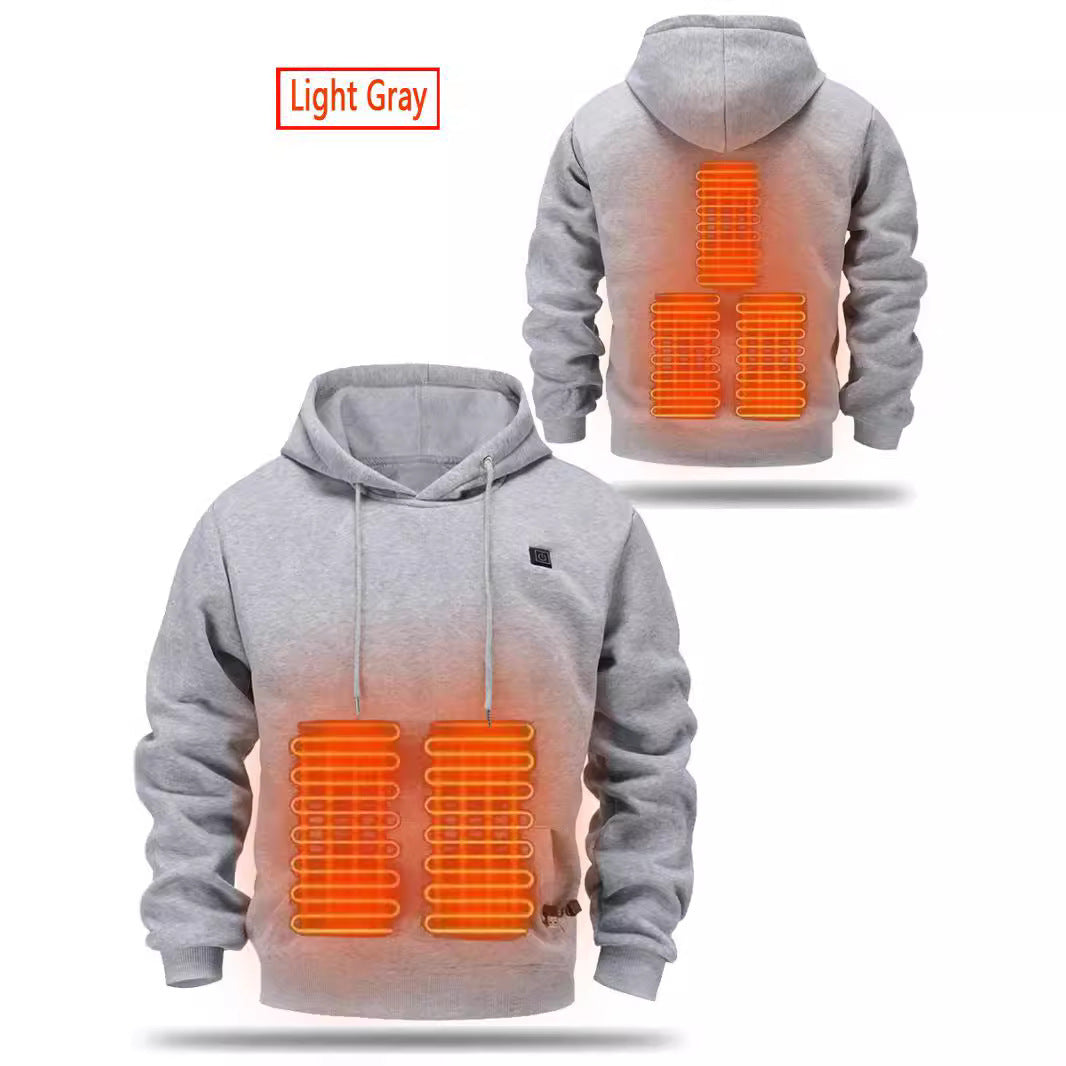 Men's Heating Brushed Hoody Warm