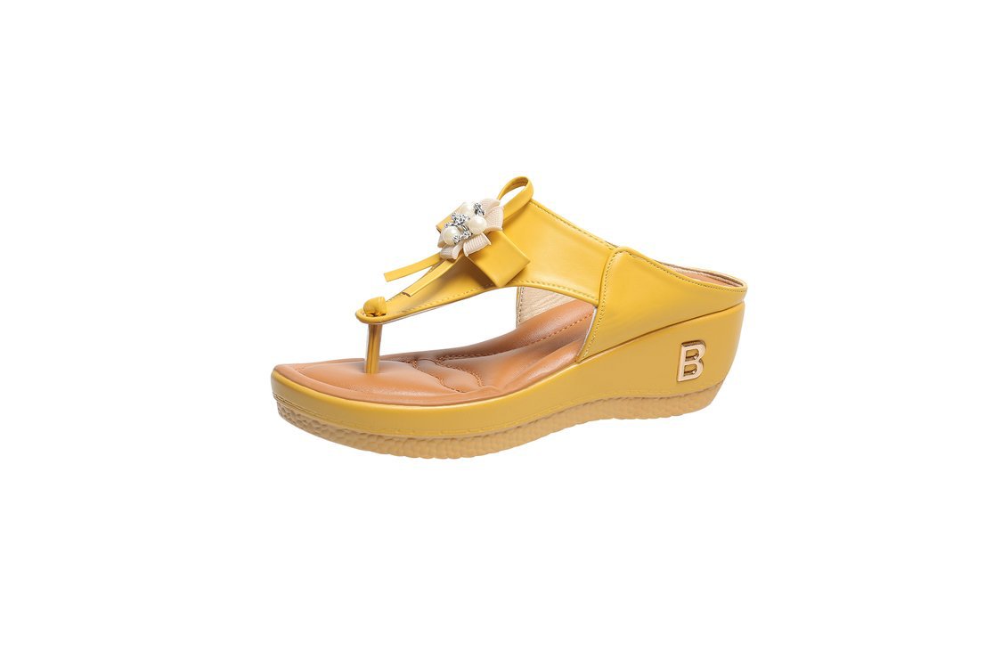 Women's Flower Flip Flops Large Size Beach Shoes