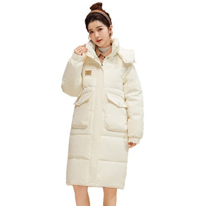 Mid-length Hooded Fashion Cotton-padded Jacket