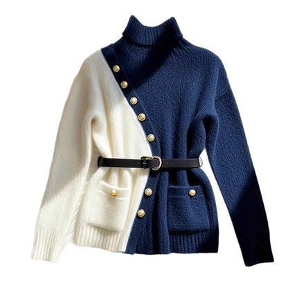 Autumn And Winter Loose Casual Polo Collar Sweater