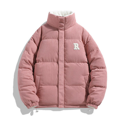 Cashmere Cotton-padded Coat Double-sided Wear Loose Lapel Warm Coat