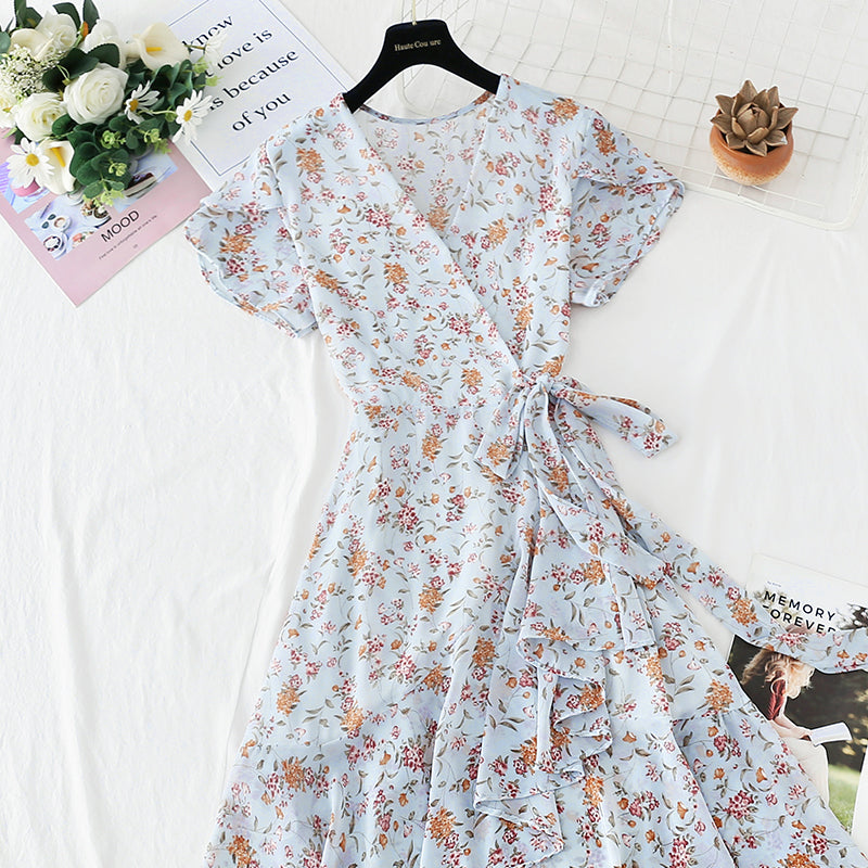 Floral Floral Dress Women's Summer Dress New French Style