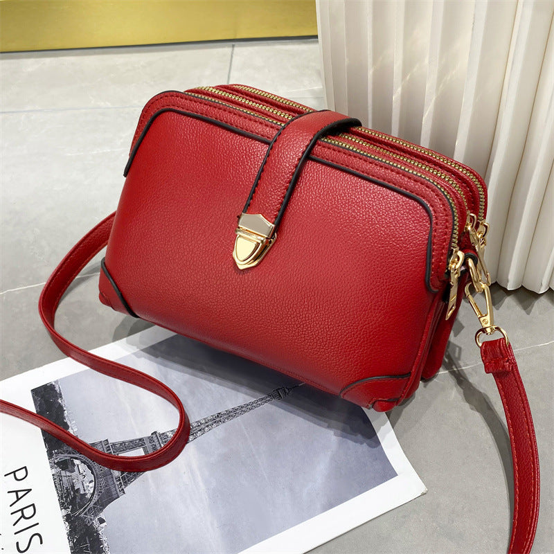 Women's Fashion Large Capacity Solid Color Shoulder Crossbody Bag