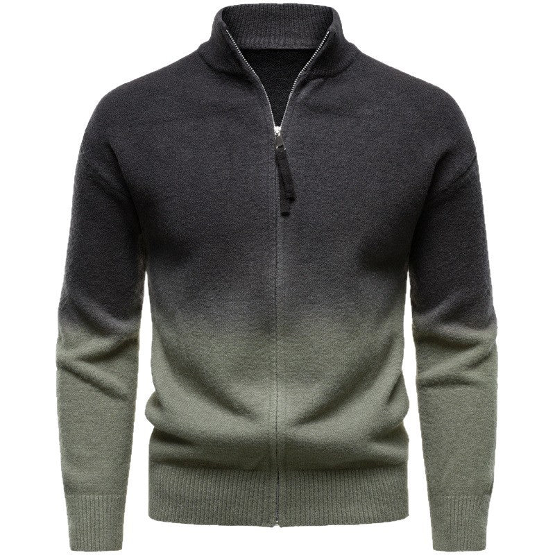 Men's  Collar Zipper Sweater