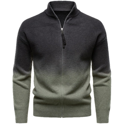 Men's  Collar Zipper Sweater