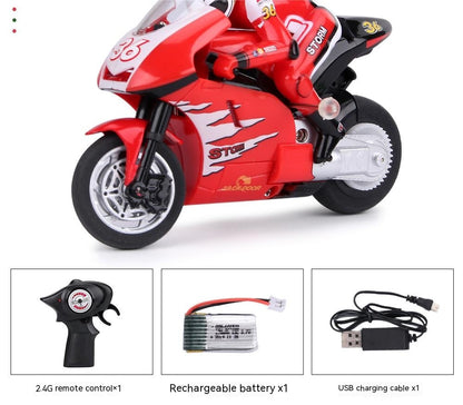 Jumping Remote Control Rechargeable Motorcycle Toy