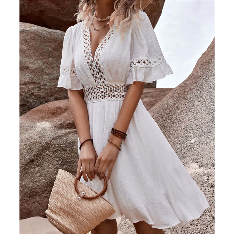 Lace Bohemian Casual Vacation Style Dress