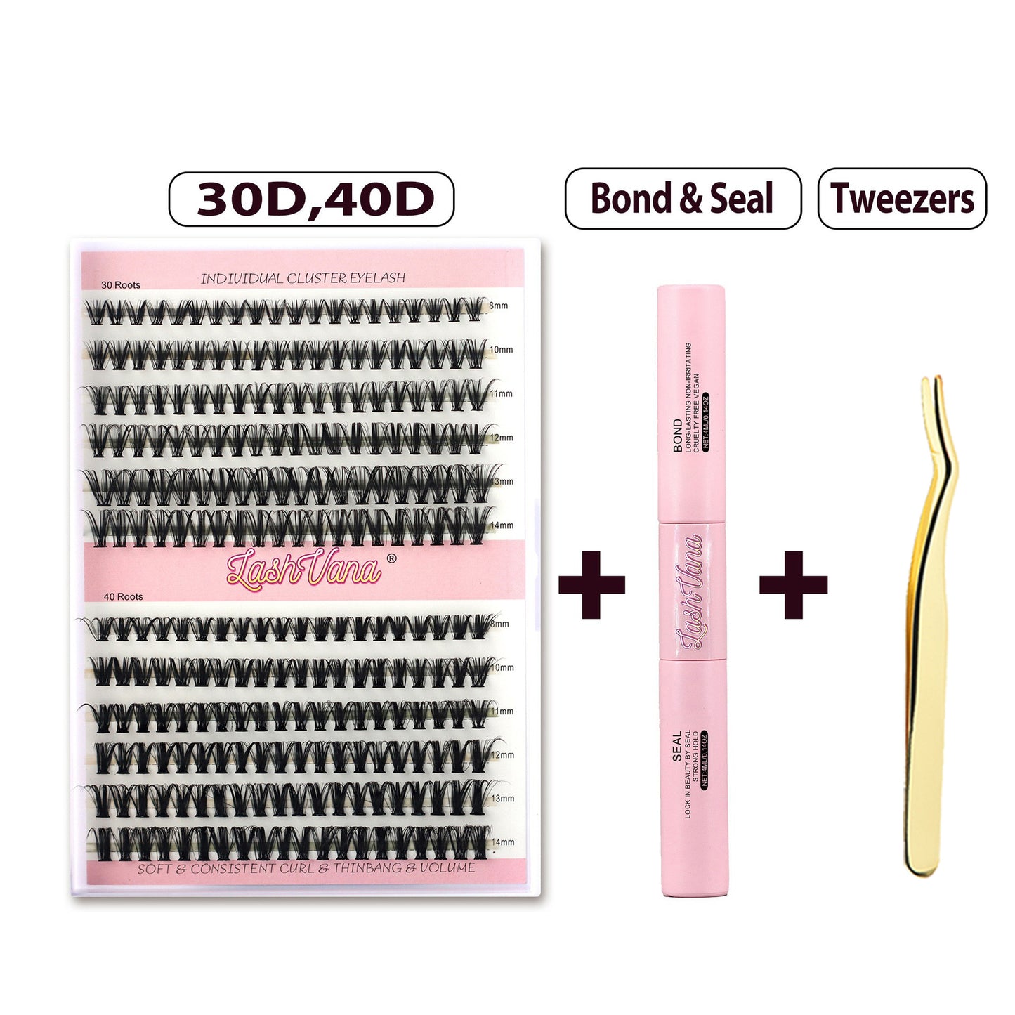 Segmented False Eyelashes Thick Curl Twelve Rows