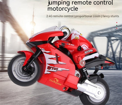 Jumping Remote Control Rechargeable Motorcycle Toy