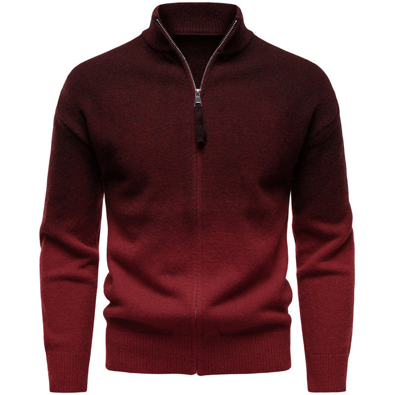 Men's  Collar Zipper Sweater