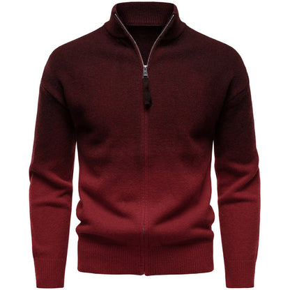 Men's  Collar Zipper Sweater