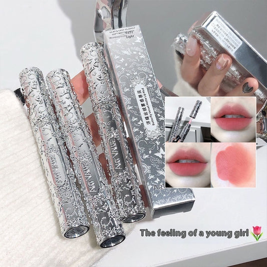 Velvet Mist Lip Mud Matte White Lipstick
