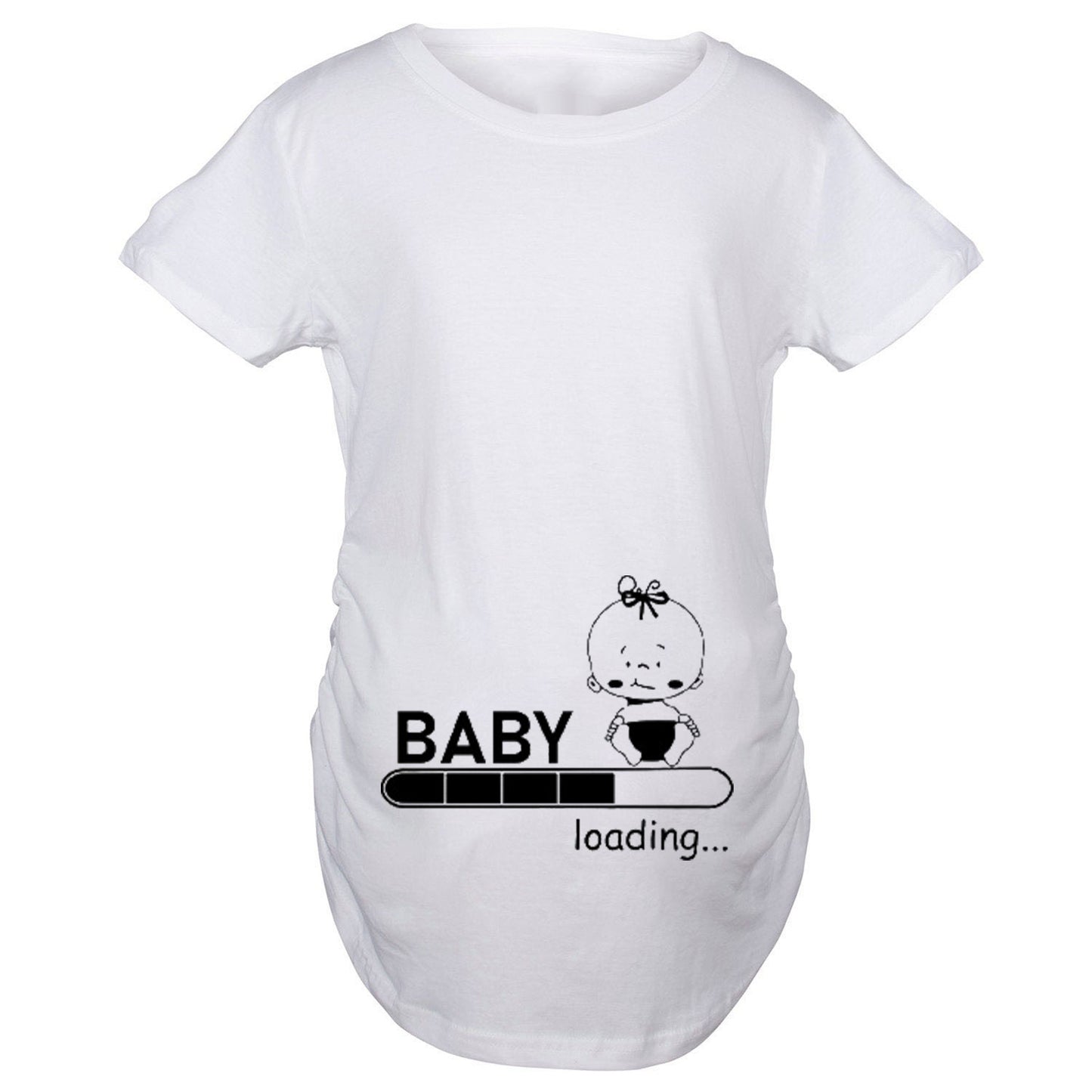 Maternity Fashion Print Short Sleeve Large Loose T-shirt