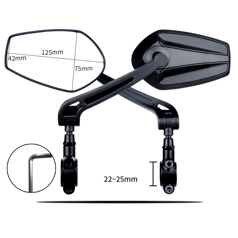 Bicycle Mirror Mountain Bike Electric Bike HD Wide Angle Rearview Mirror