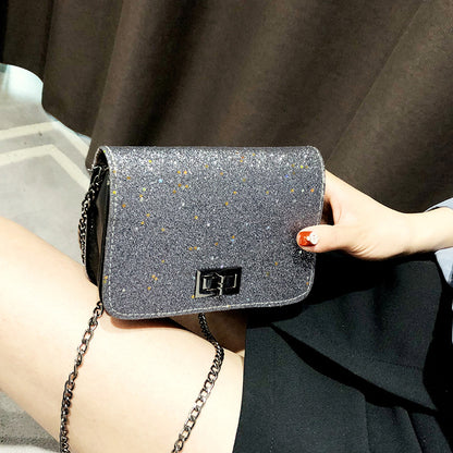 Sequined bag shoulder messenger bag