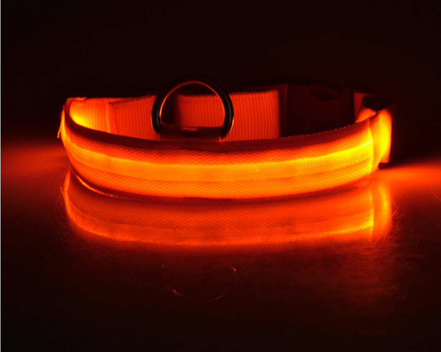 LED Pet Collar Night Safety Flashing Glow in Dark And Adjustable Pet Supplies