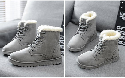 Snow Boot for Women Winter Shoes Heels Winter Boots Ankle Warm Plush Insole