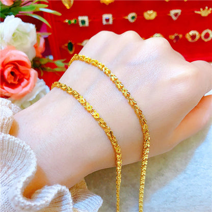 Simulation Vietnam Sand Gold Bracelet Set Female Necklace Bracelet