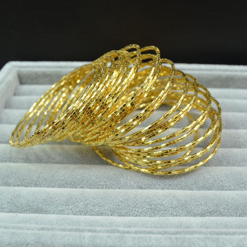 Euro Currency Vietnam Sand Gold Color Imitation Gold Bracelet