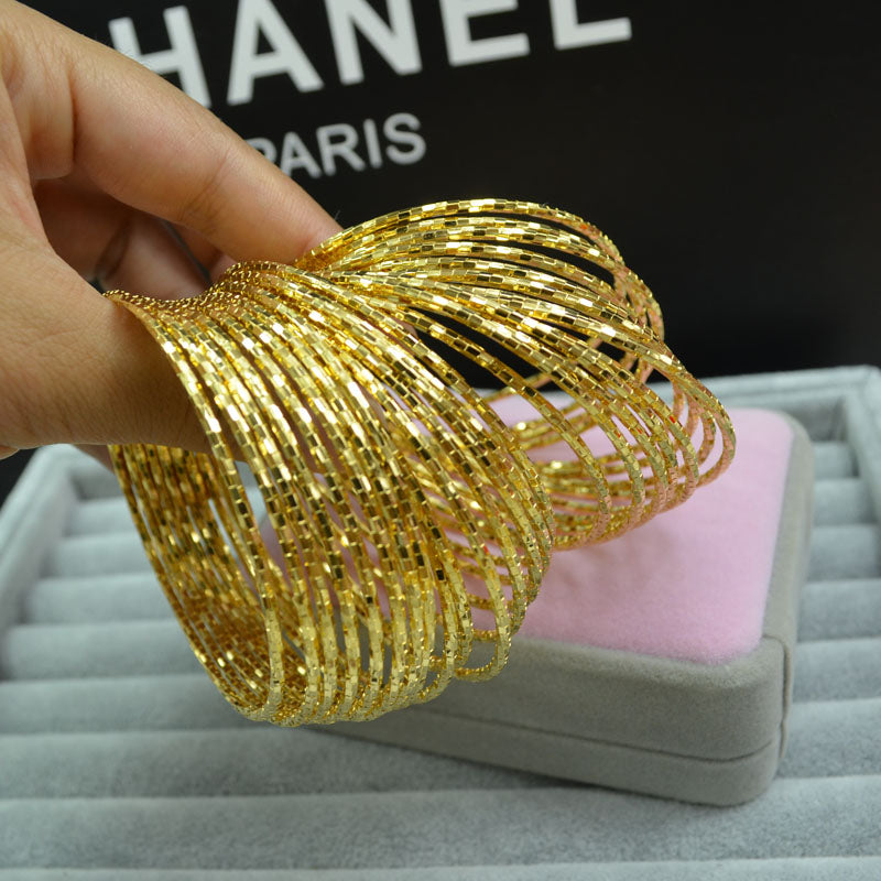 Euro Currency Vietnam Sand Gold Color Imitation Gold Bracelet