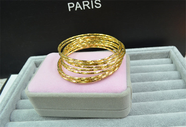 Euro Currency Vietnam Sand Gold Color Imitation Gold Bracelet