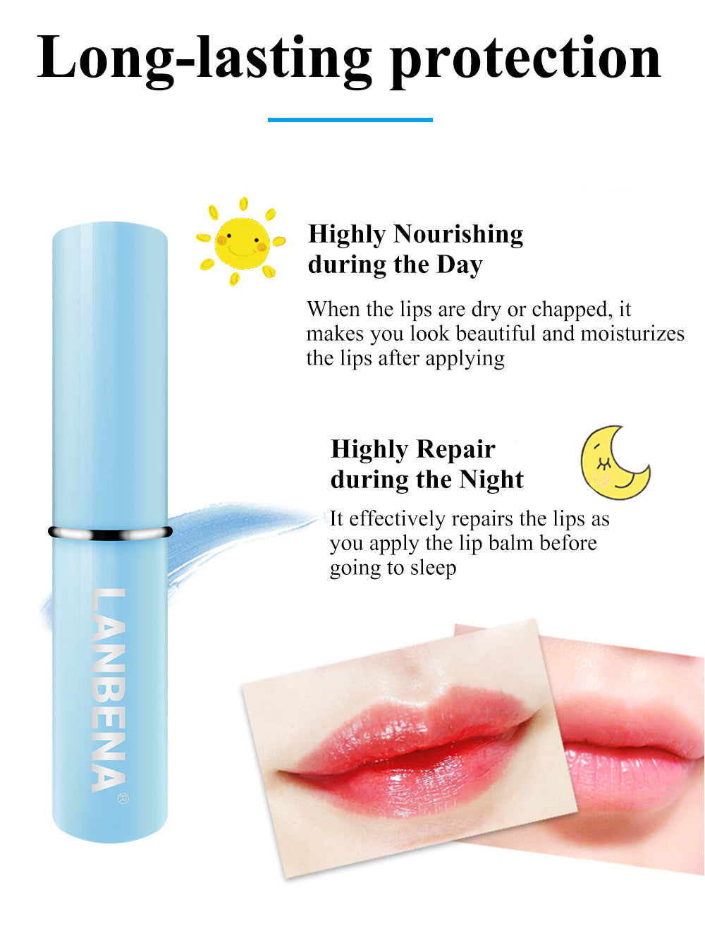 Hyaluronic Acid Long-lasting Nourishing Lip Balm Lip Plumper Moisturizing Reduce Fine Lines Relieve Dryness Lip Care