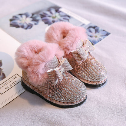 Baby snow cotton women winter shoes kids boots