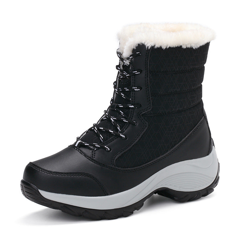 Plus velvet high-top women's shoes waterproof snow boots