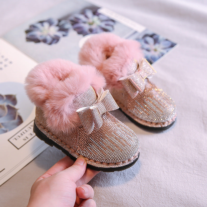 Baby snow cotton women winter shoes kids boots