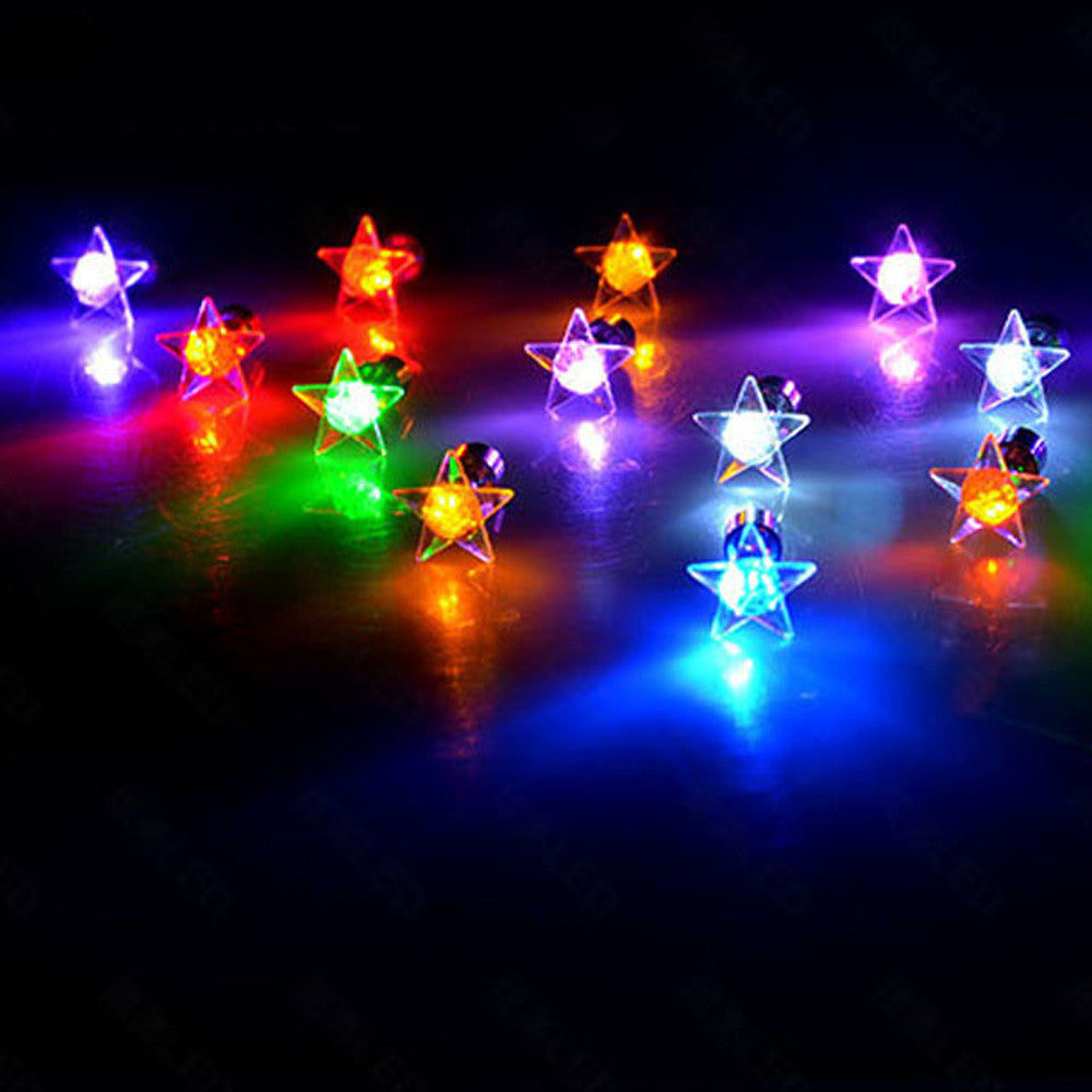 LED electronic light earrings