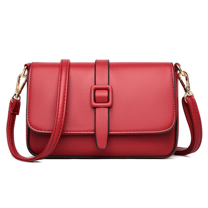 Shoulder Bag Underarm Bag Small Square Bag Solid Color Female Bag