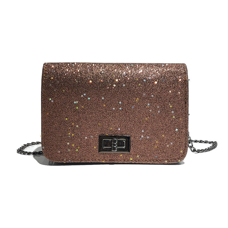 Sequined bag shoulder messenger bag