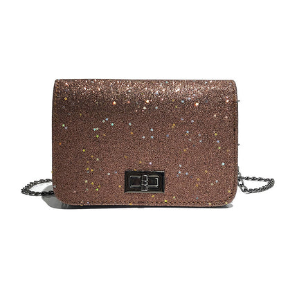 Sequined bag shoulder messenger bag