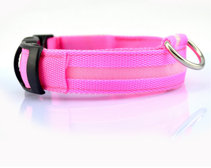 LED Pet Collar Night Safety Flashing Glow in Dark And Adjustable Pet Supplies