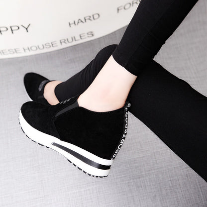 Women's Wedge Heel Platform Inner Height Increase Shoes