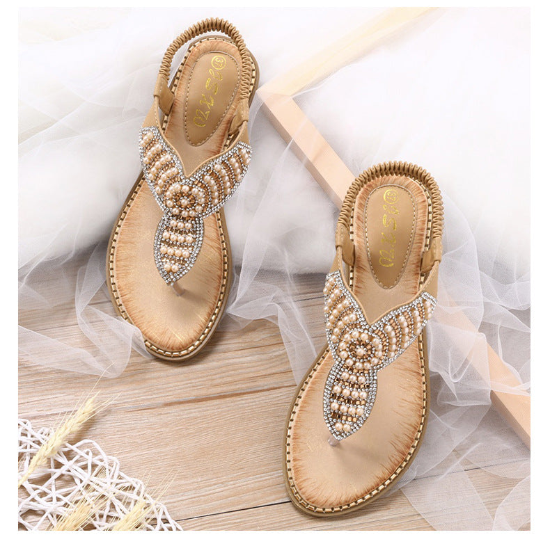 Thong Elastic Strap Sandals Cross Border