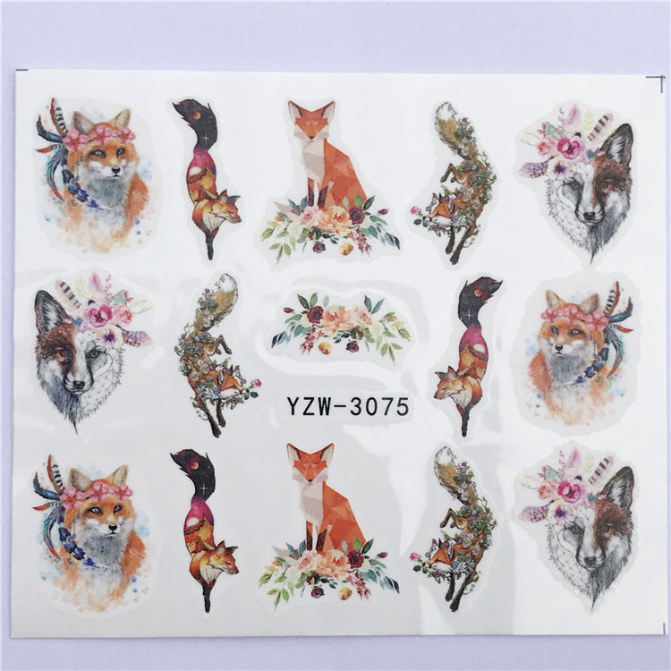 Nail Art Sticker Beautiful Cute Cat Elk Christmas