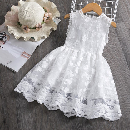 Butterfly Embroidery Sleeveless Dress