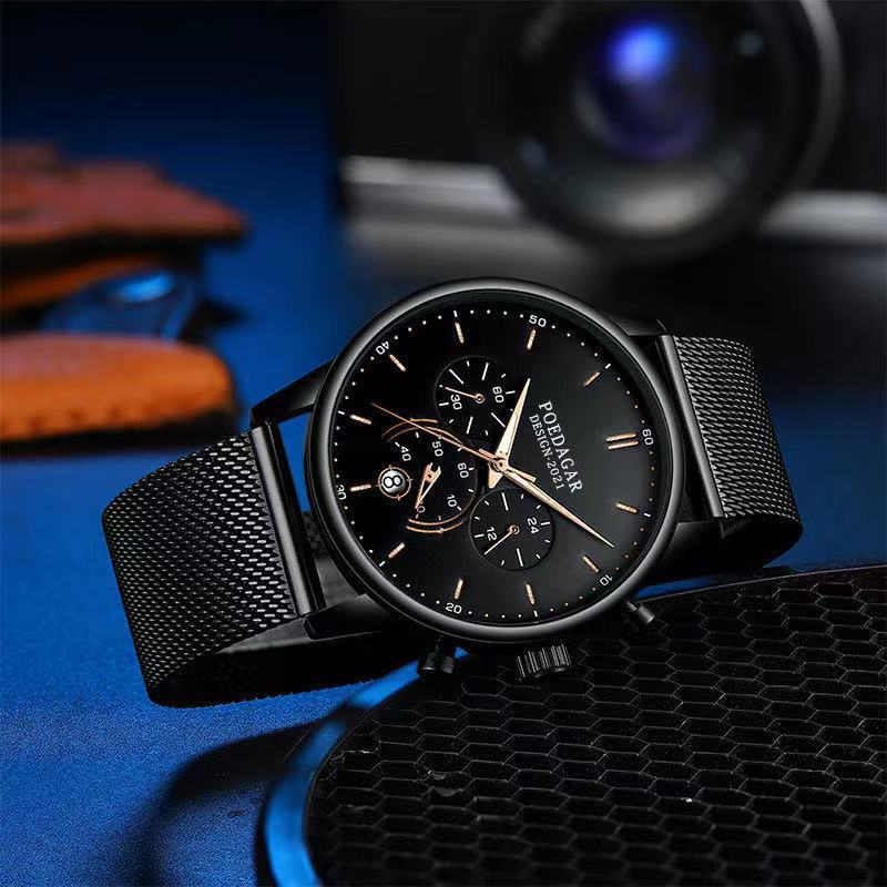 Men's Fashion Multifunctional Waterproof Quartz Watch