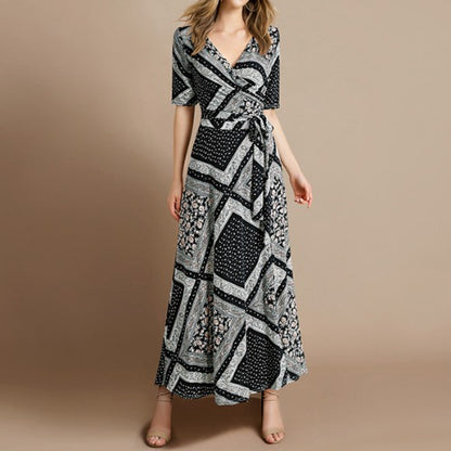 women printed long Dress.