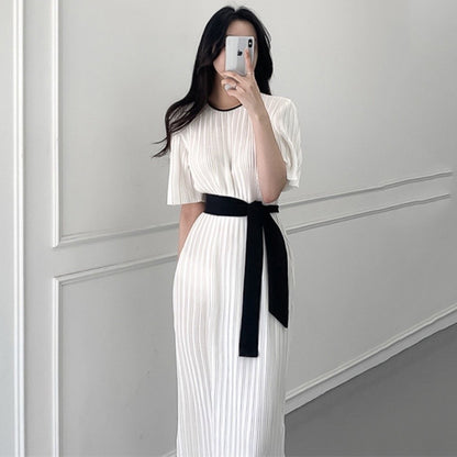 Long waist over the knee dress