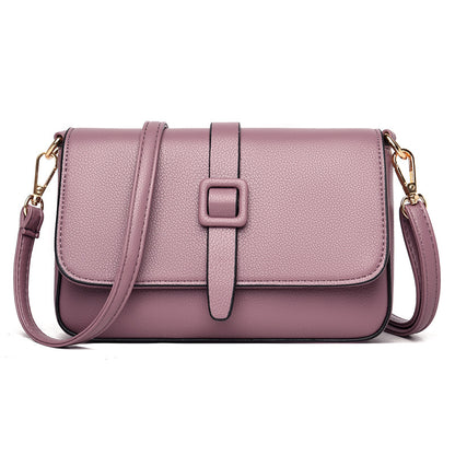 Shoulder Bag Underarm Bag Small Square Bag Solid Color Female Bag